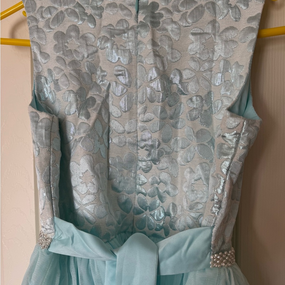 Bonnie Jean Light Blue Floral Dress - Picture 6 of 8